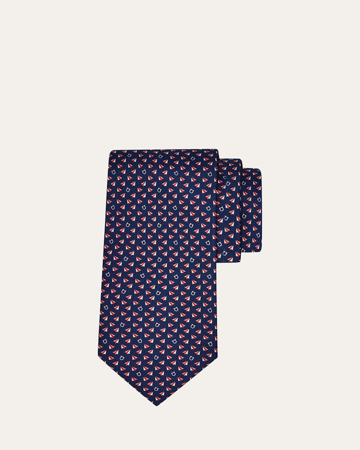 Ferragamo Men's Mail Print Silk Tie