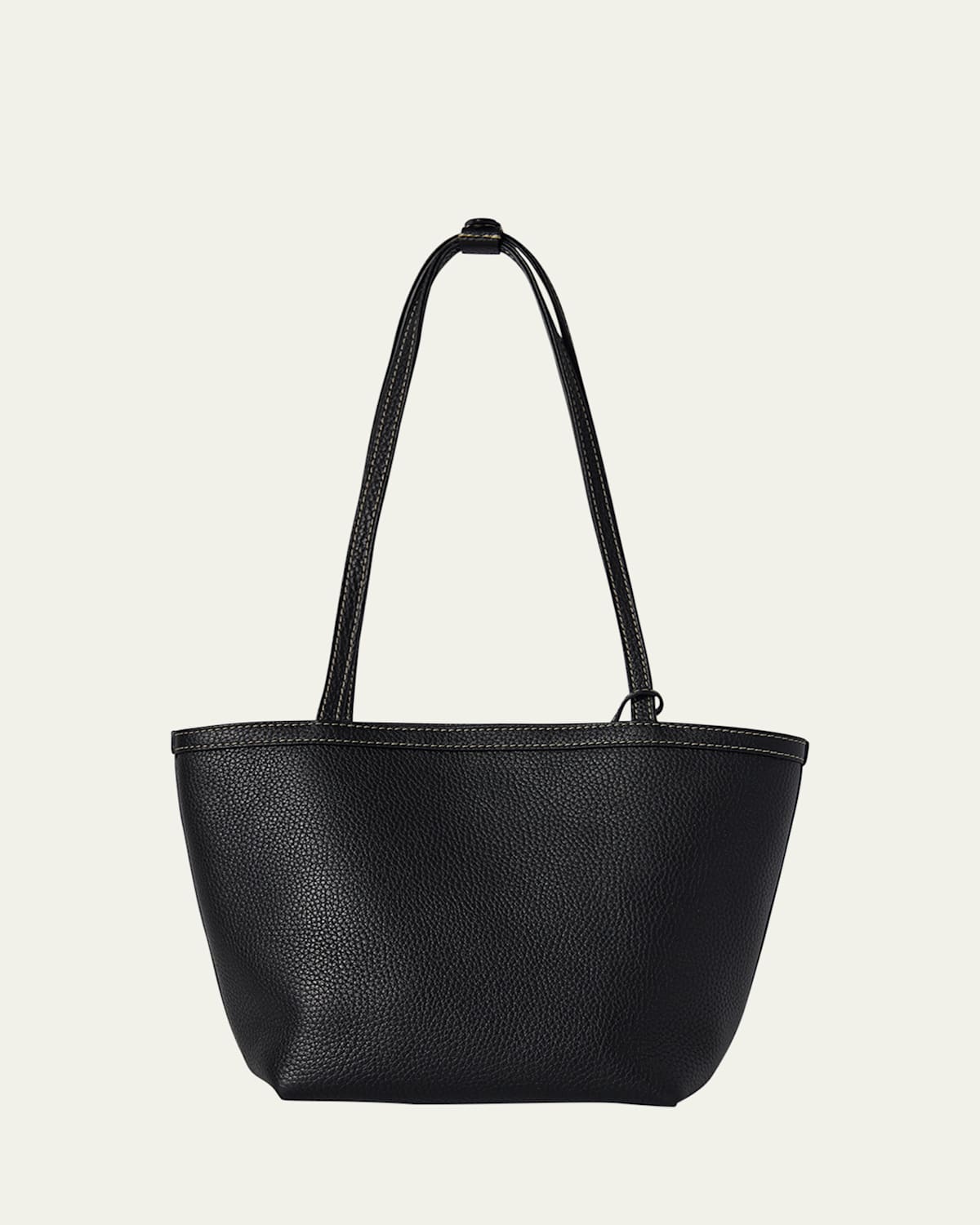 The Row Park Medium Topstitched Tote Bag In Pebbled Leather In Multi