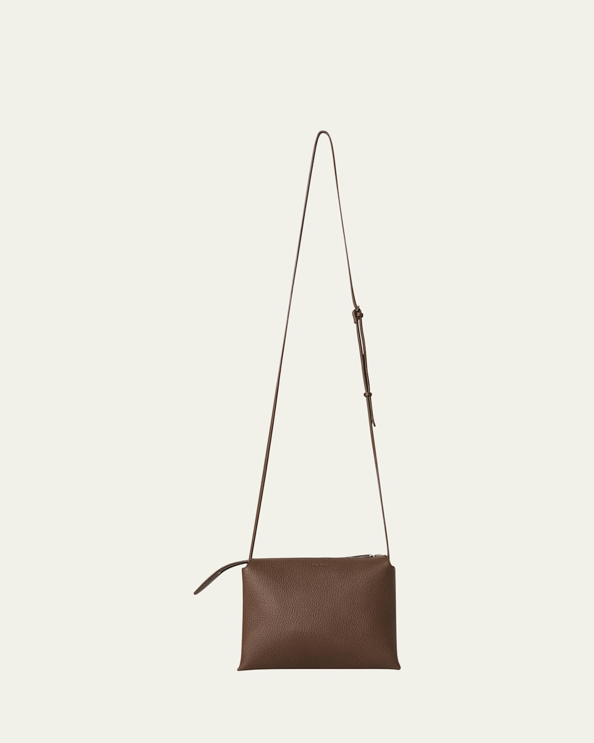 The Row Nu Mini Twin Crossbody Bag In Grain Leather In Green