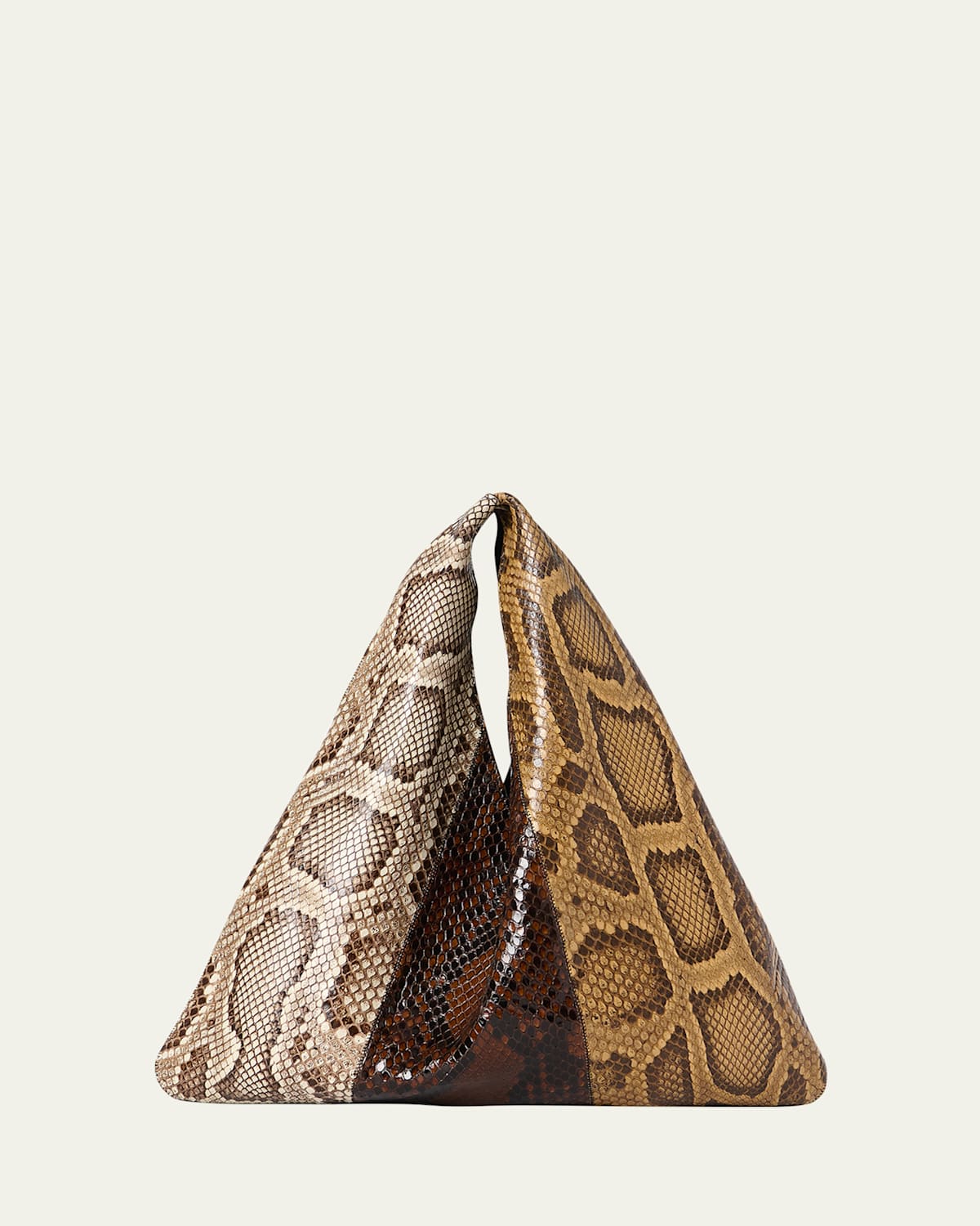 The Row Bindle Small Shoulder Bag In Snakeskin In Brown