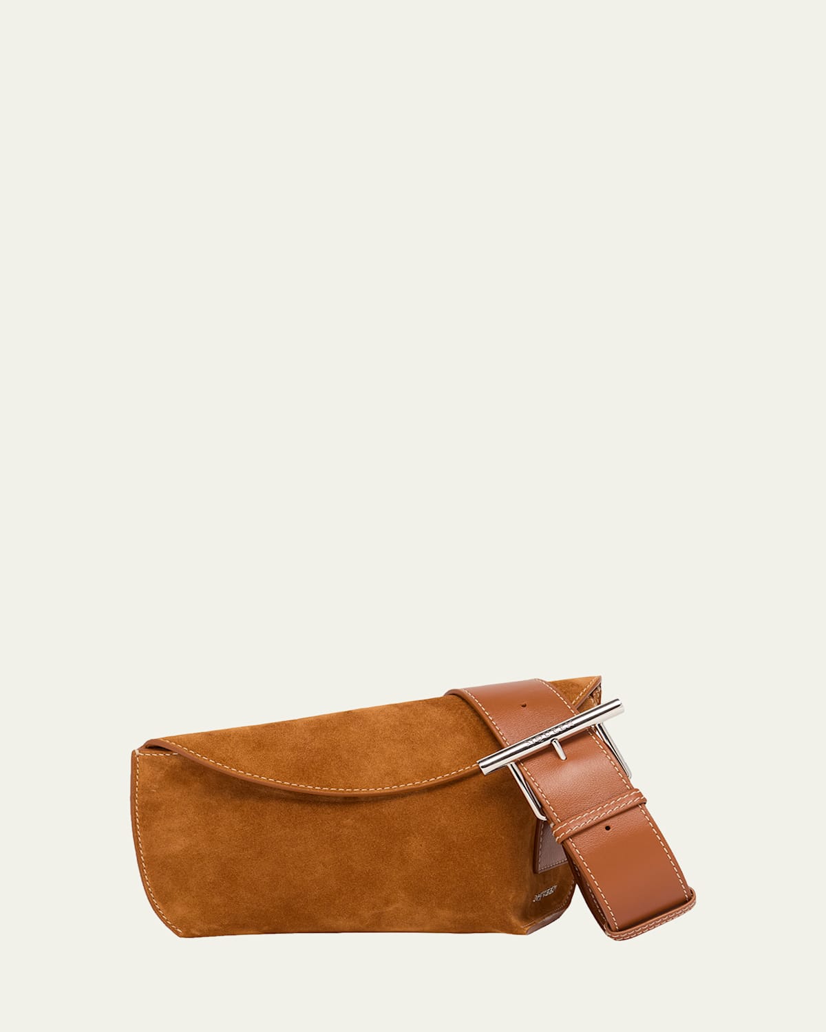Alexander Mcqueen T-bar Sling Angular Suede Shoulder Bag