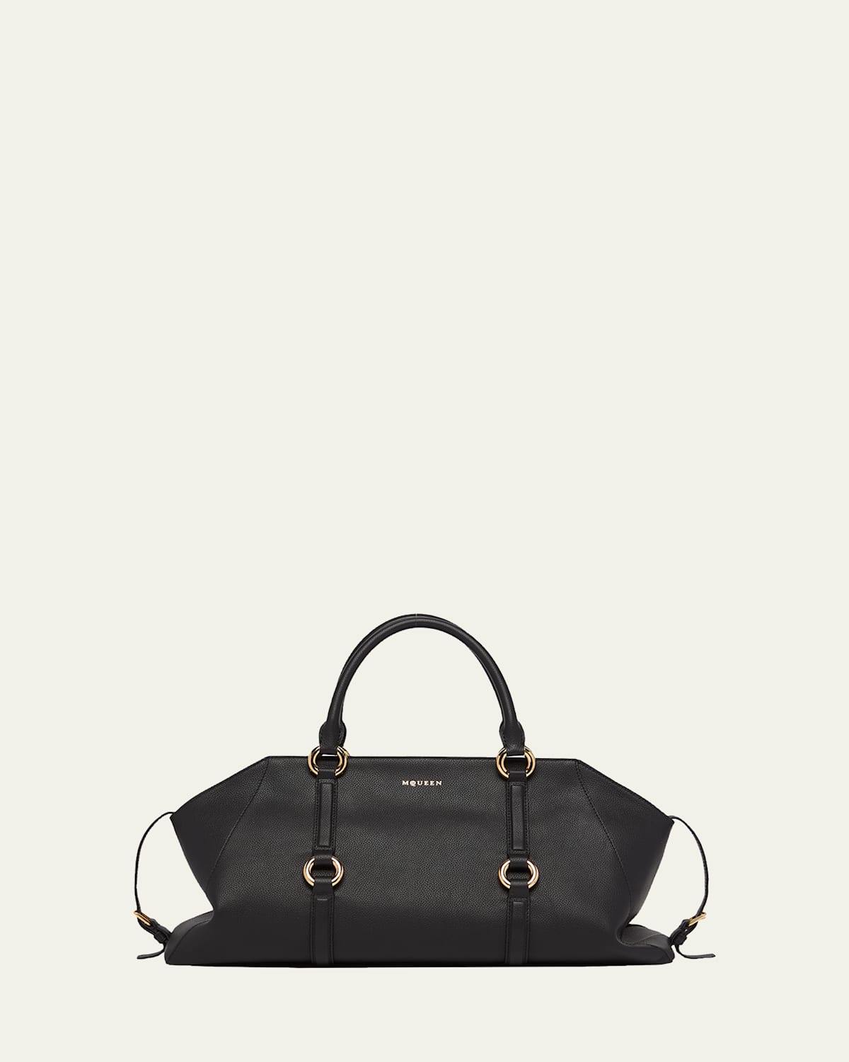 Alexander Mcqueen Farringdon Medium Elongated Calf Leather Shoulder Bag In Multi