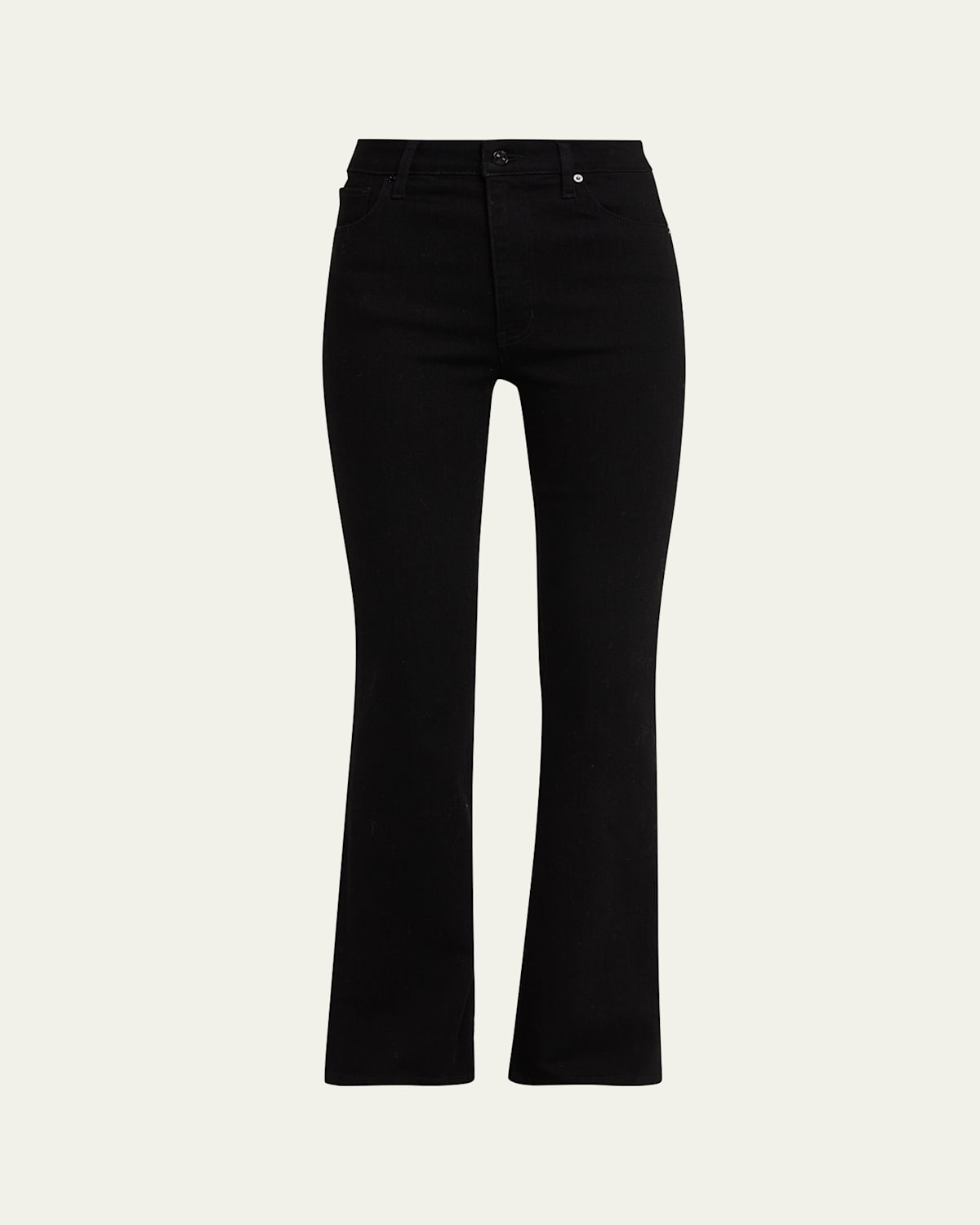 Frame The Arrow Mid-rise Straight Denim Jeans In Black