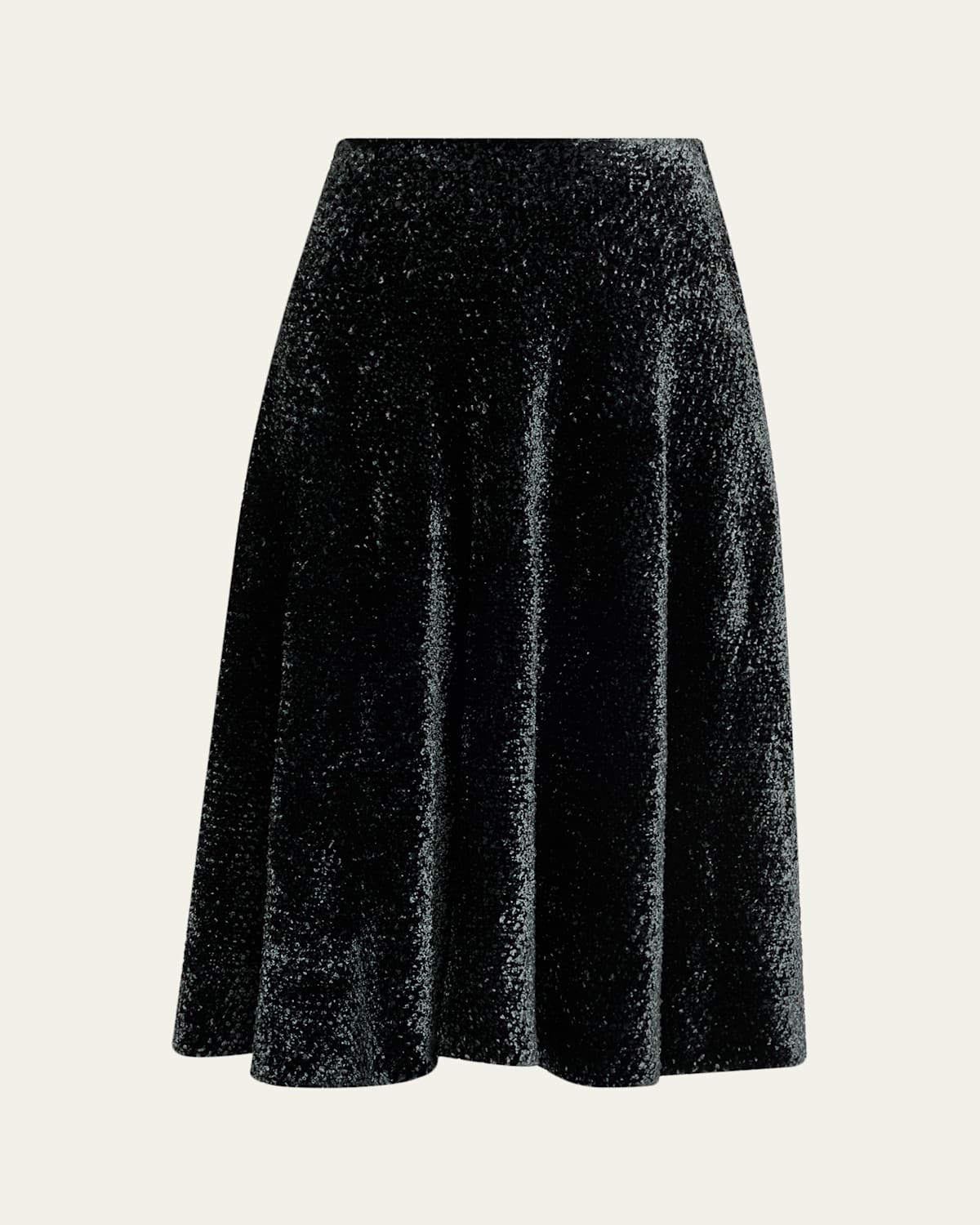 Alaïa Velvet A-line Midi Skirt In Black