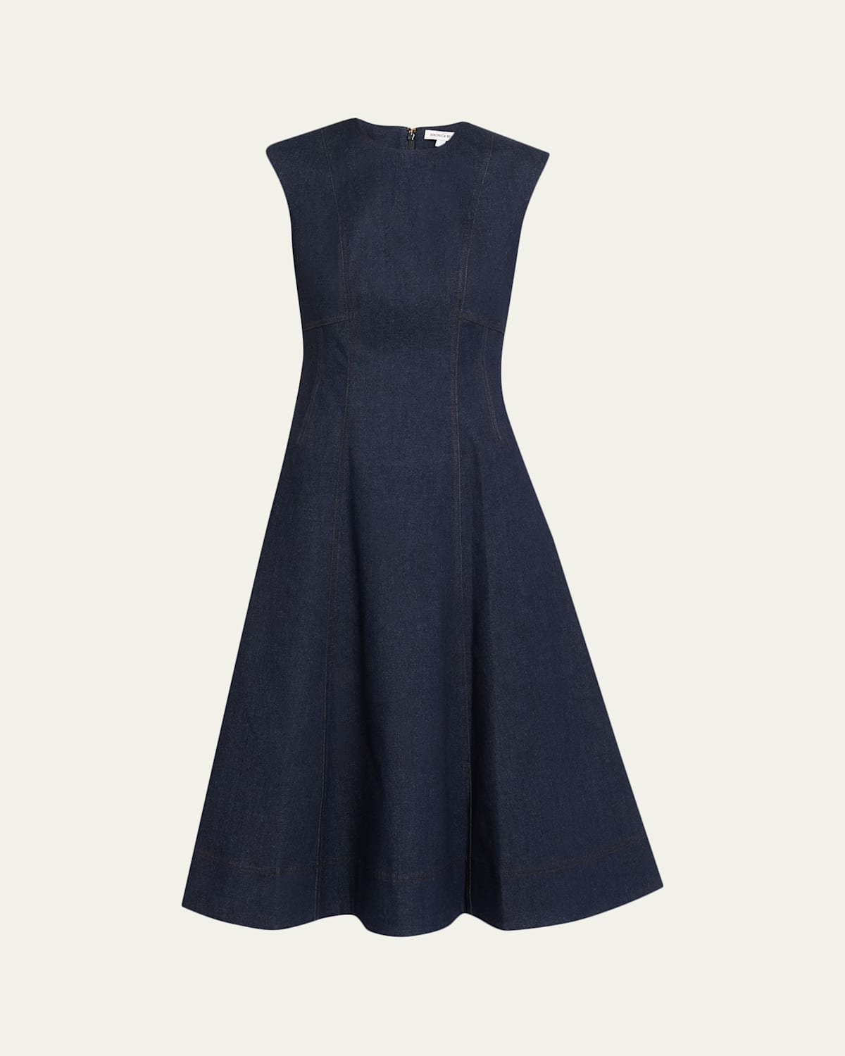 Veronica Beard Dulce Denim Midi Dress In Blue