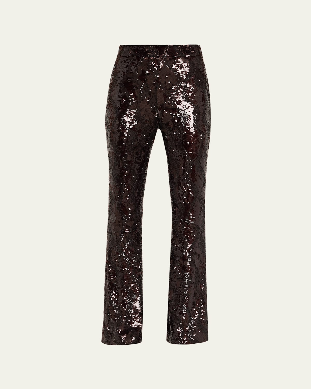 Veronica Beard Collier Sequined Satin Flared Pants In Multi