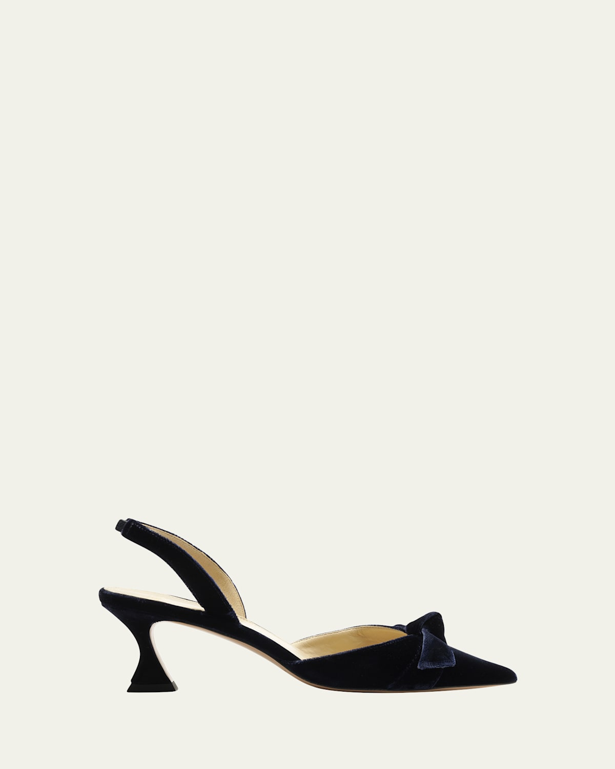 Alexandre Birman 60mm Clarita Bell Velvet Slingback Pumps In Blue