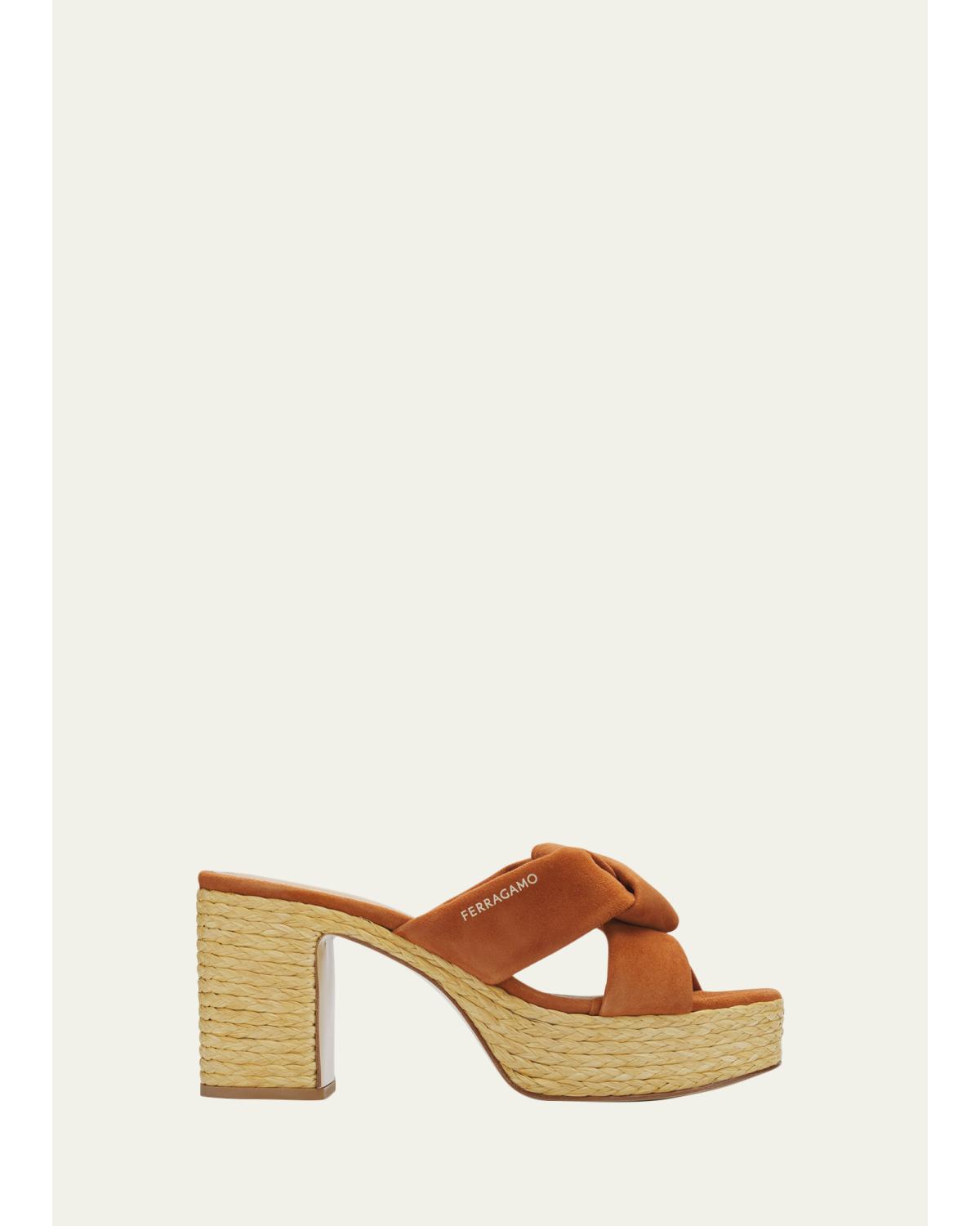 85Mm Douglas Leather Espadrille Platform Sandals