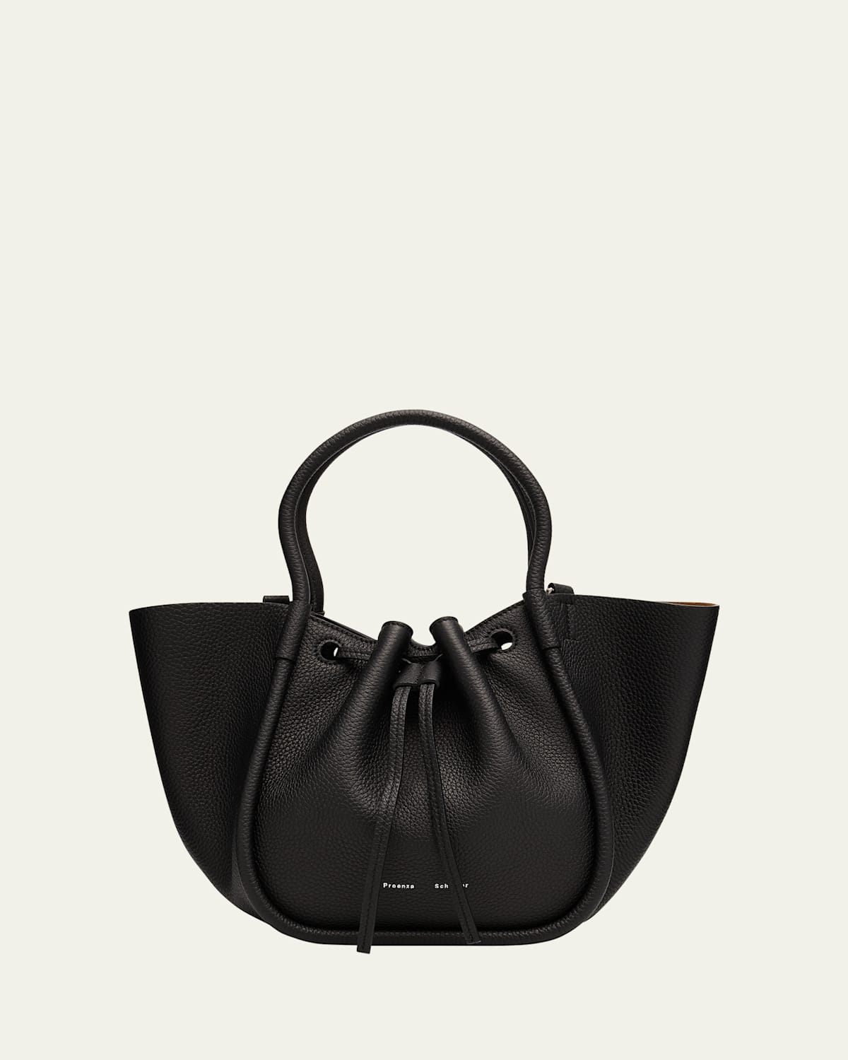 Proenza Schouler Small Ruched Leather Tote Bag In Black