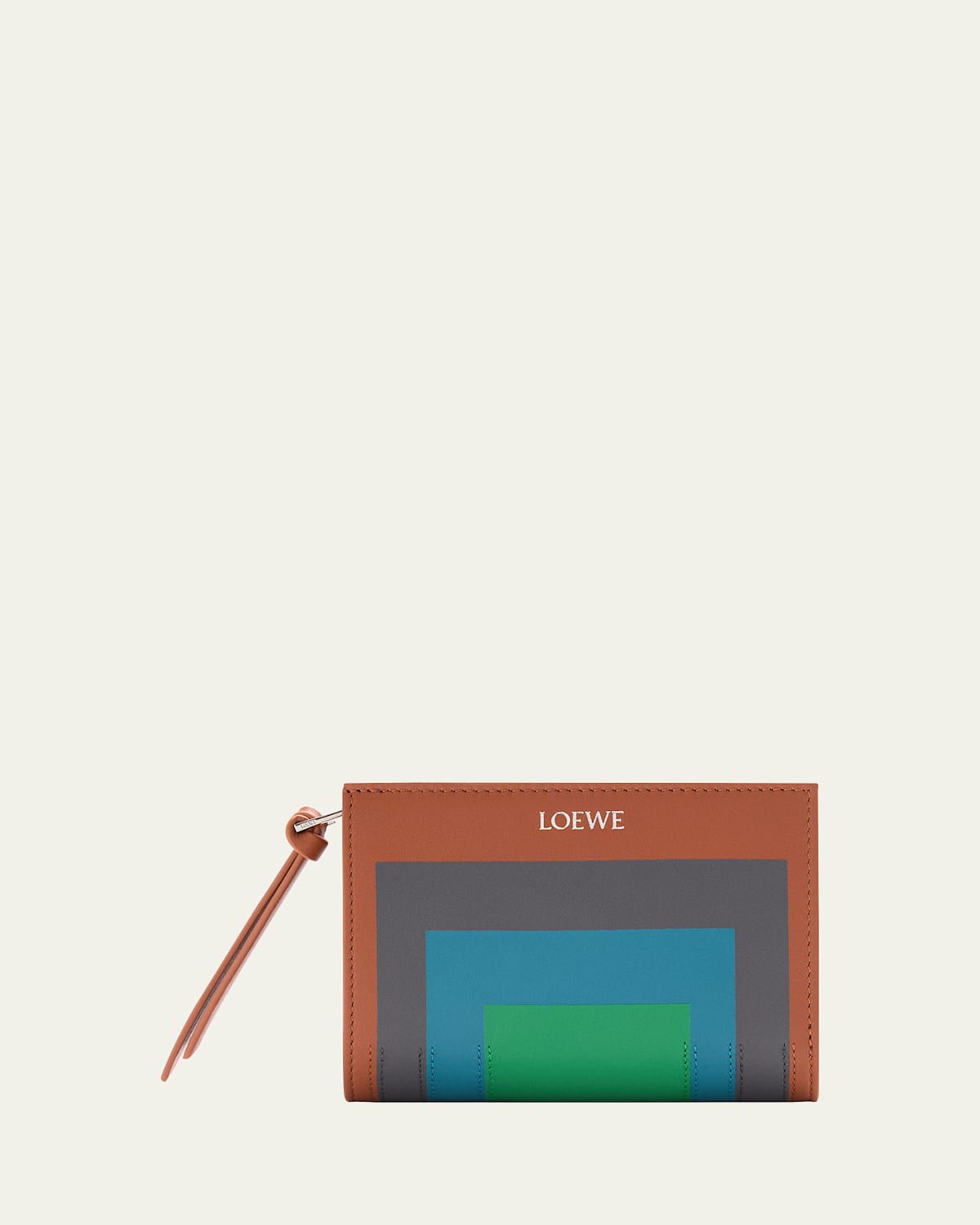 Loewe X Albers Compact Bifold Wallet In Nappa Leather In Multi
