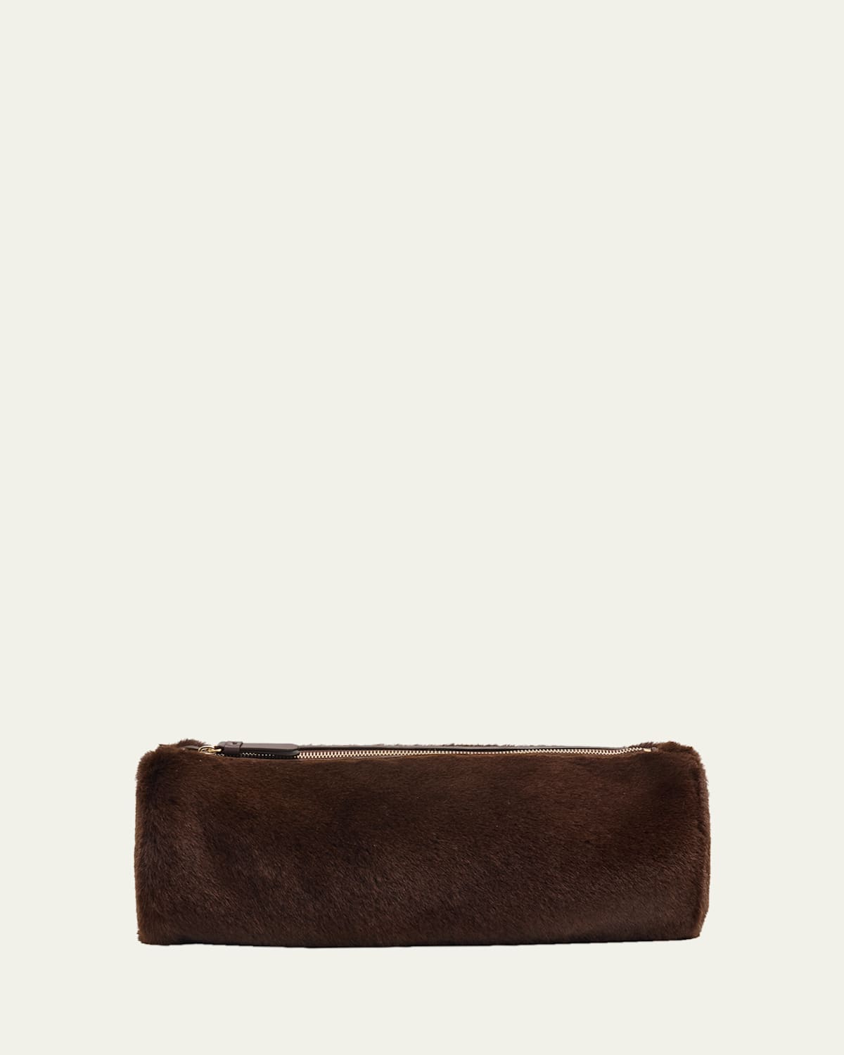 Proenza Schouler Silo Large Shearling Clutch Bag In Brown