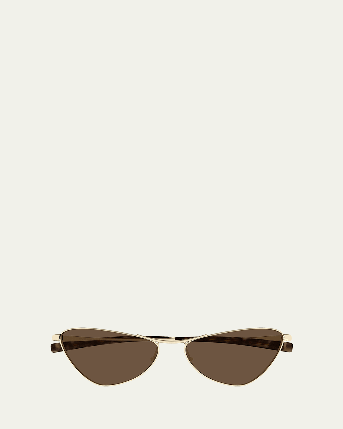 Saint Laurent Titanium Cat-eye Sunglasses In Gold