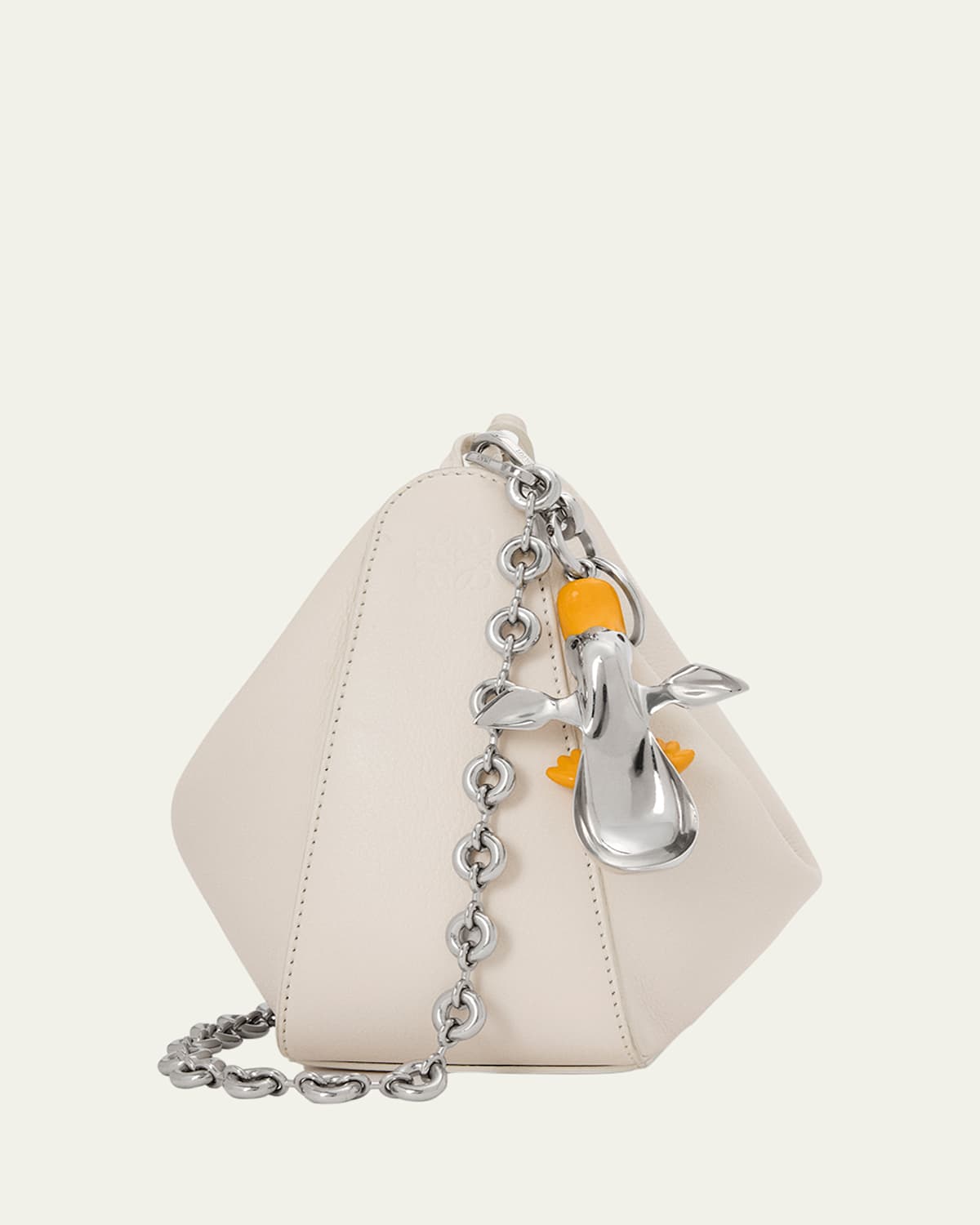 Loewe Donut Chain Shoulder Strap in Stainless Steel
