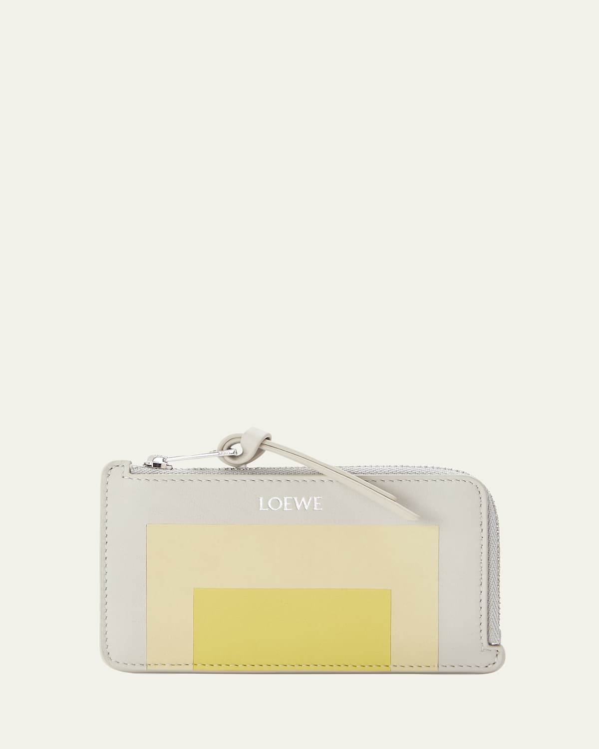 Loewe Card Holder With Coin Purse Small Leather Goods White In Yellow