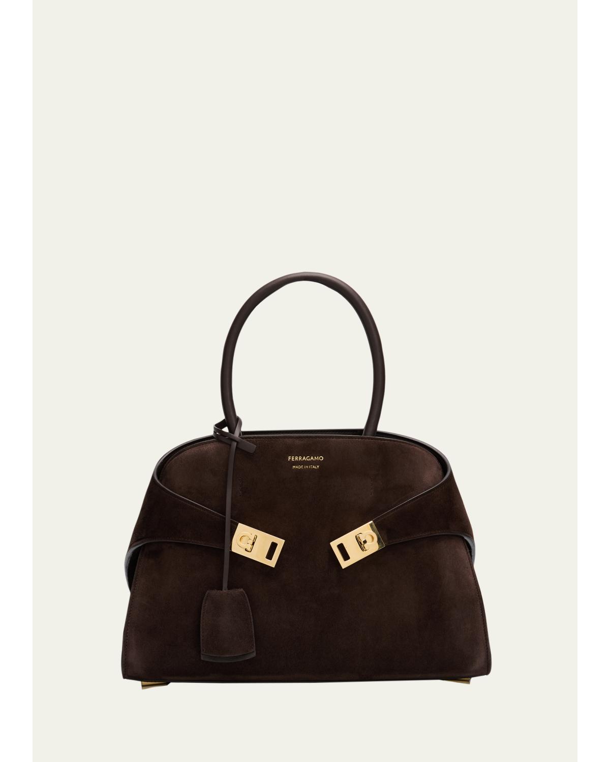 Hug Medium Suede Handbag