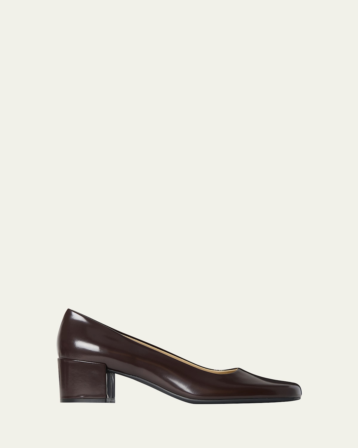 The Row Penelope Leather Pumps In Brown