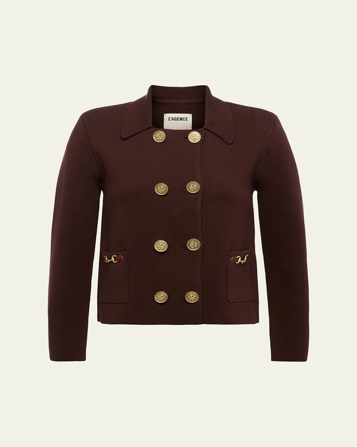 L'Agence Madilyn Double-Breasted Knit Jacket