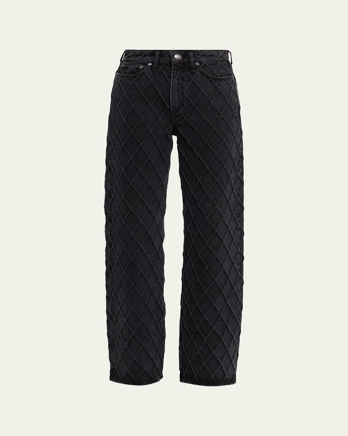 Rag & Bone Logan Mid-rise Diamond-stitch Jeans