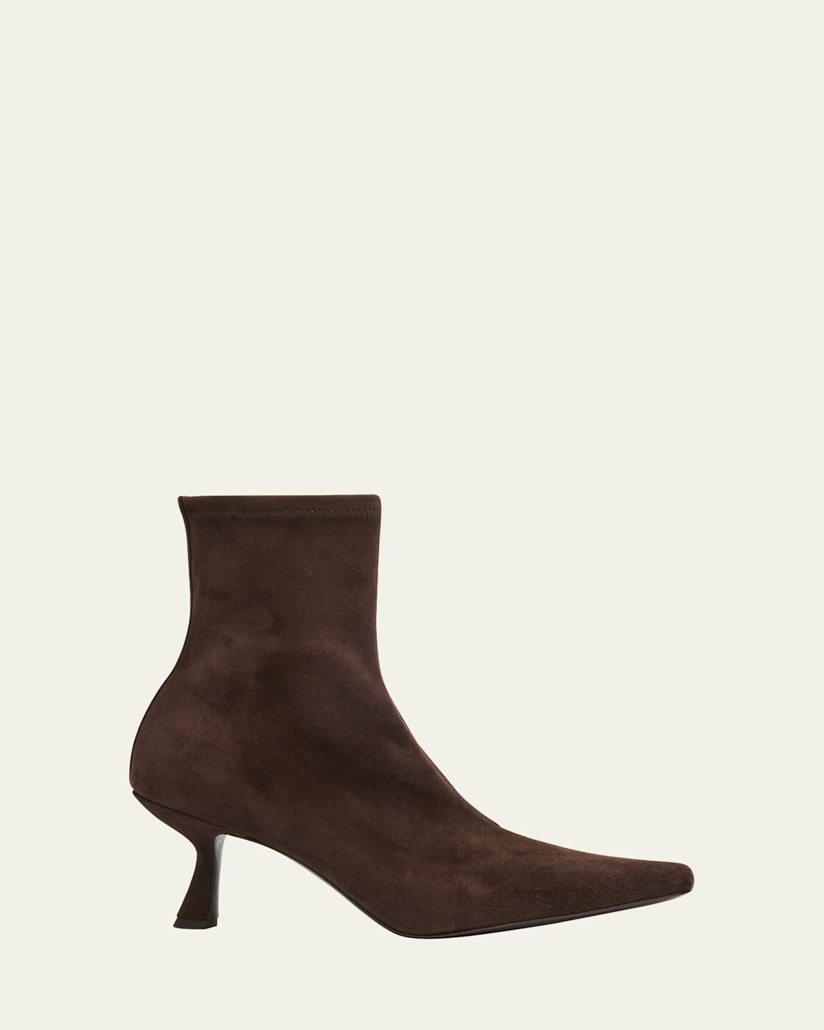 Loeffler Randall Thandy Suede Curved-heel Booties In Brown