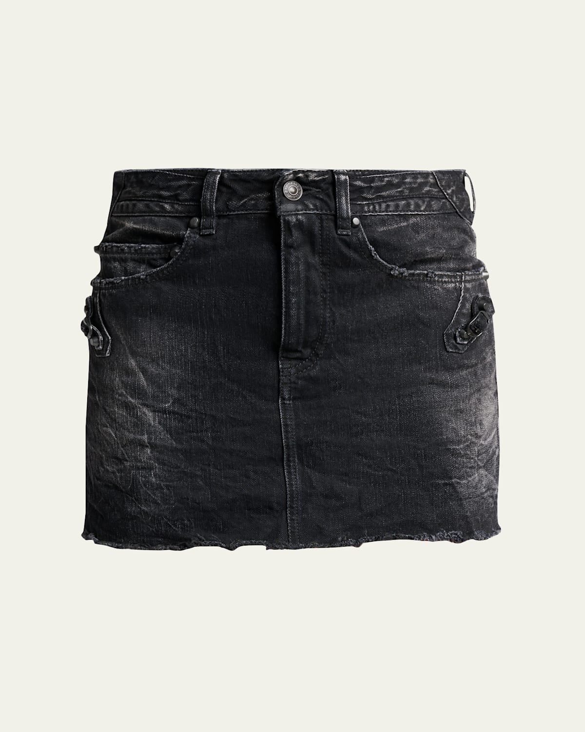 Balenciaga Urban Style Skirt With Pockets And Loops In Black
