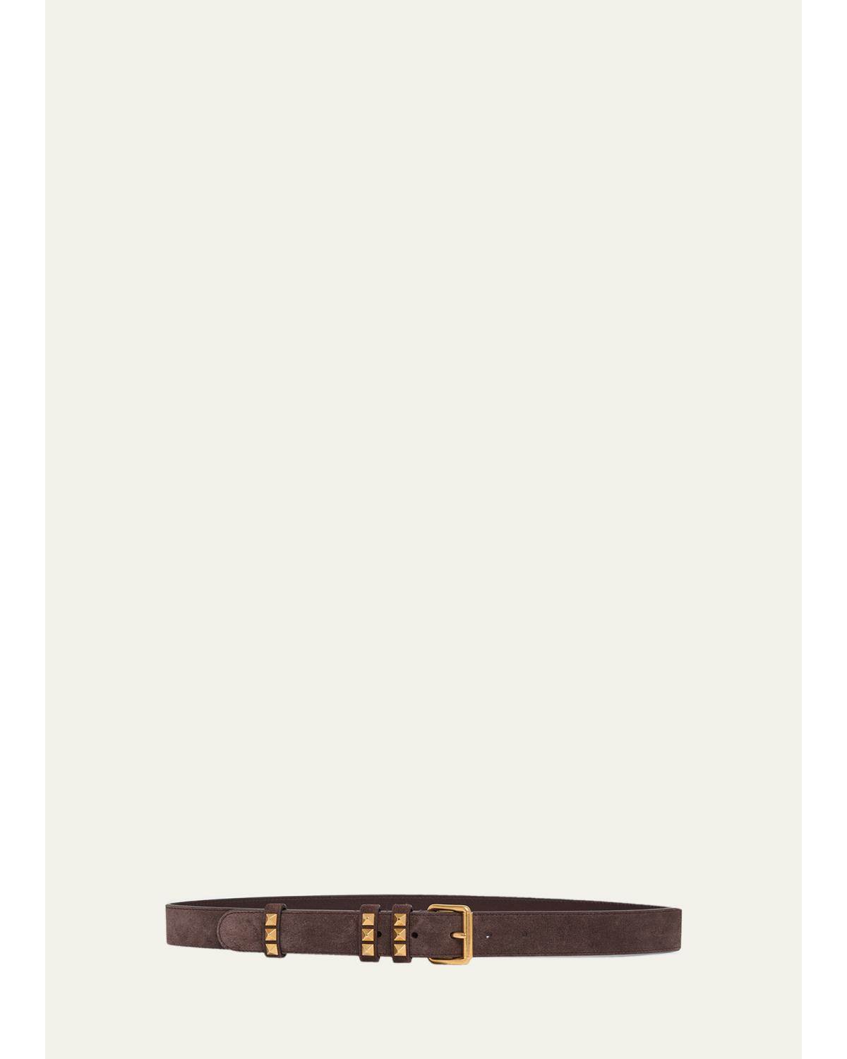 Rockstud Suede Belt, 30mm