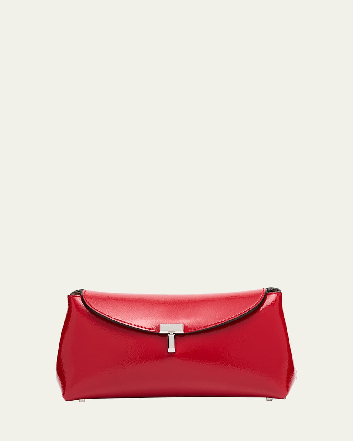 Mini T-Lock Naplack Leather Clutch