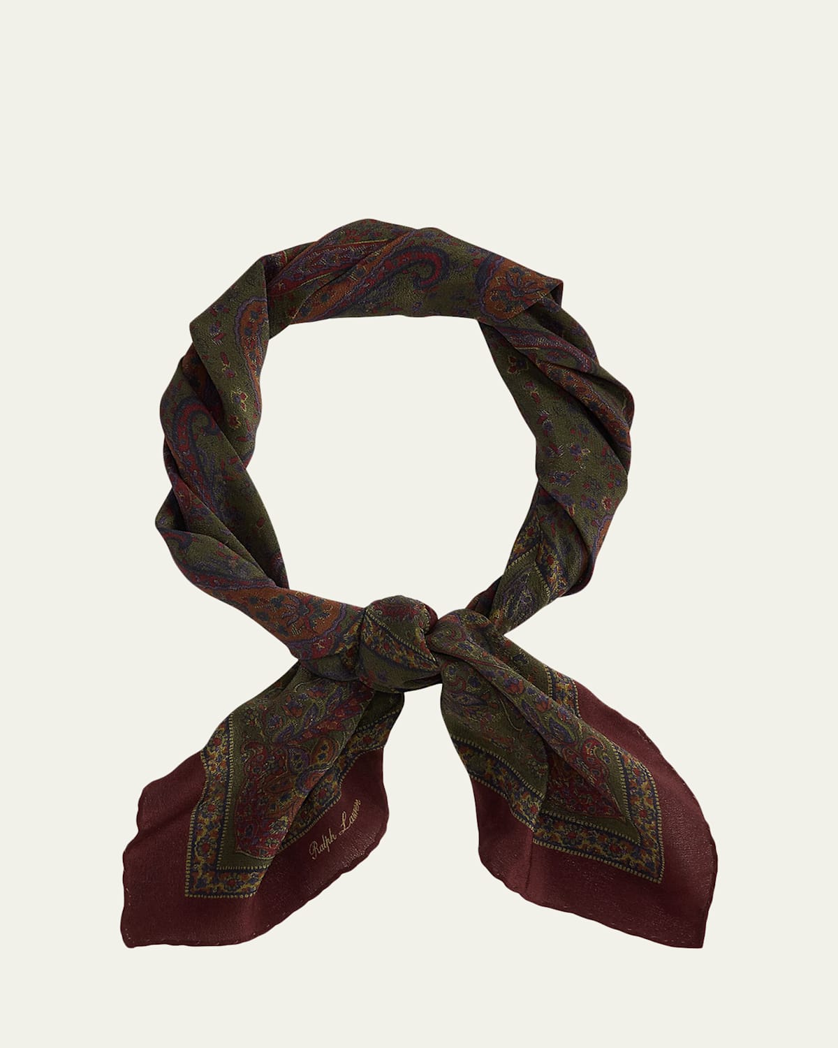 Ralph Lauren Purple Label Men's Silk Paisley Neck Scarf