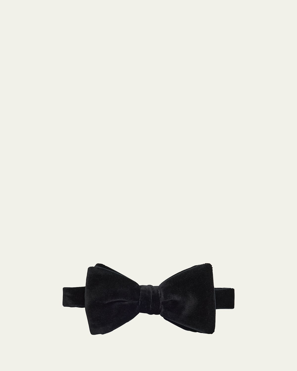 Ralph Lauren Men's Solid Cotton Bow Tie In Black