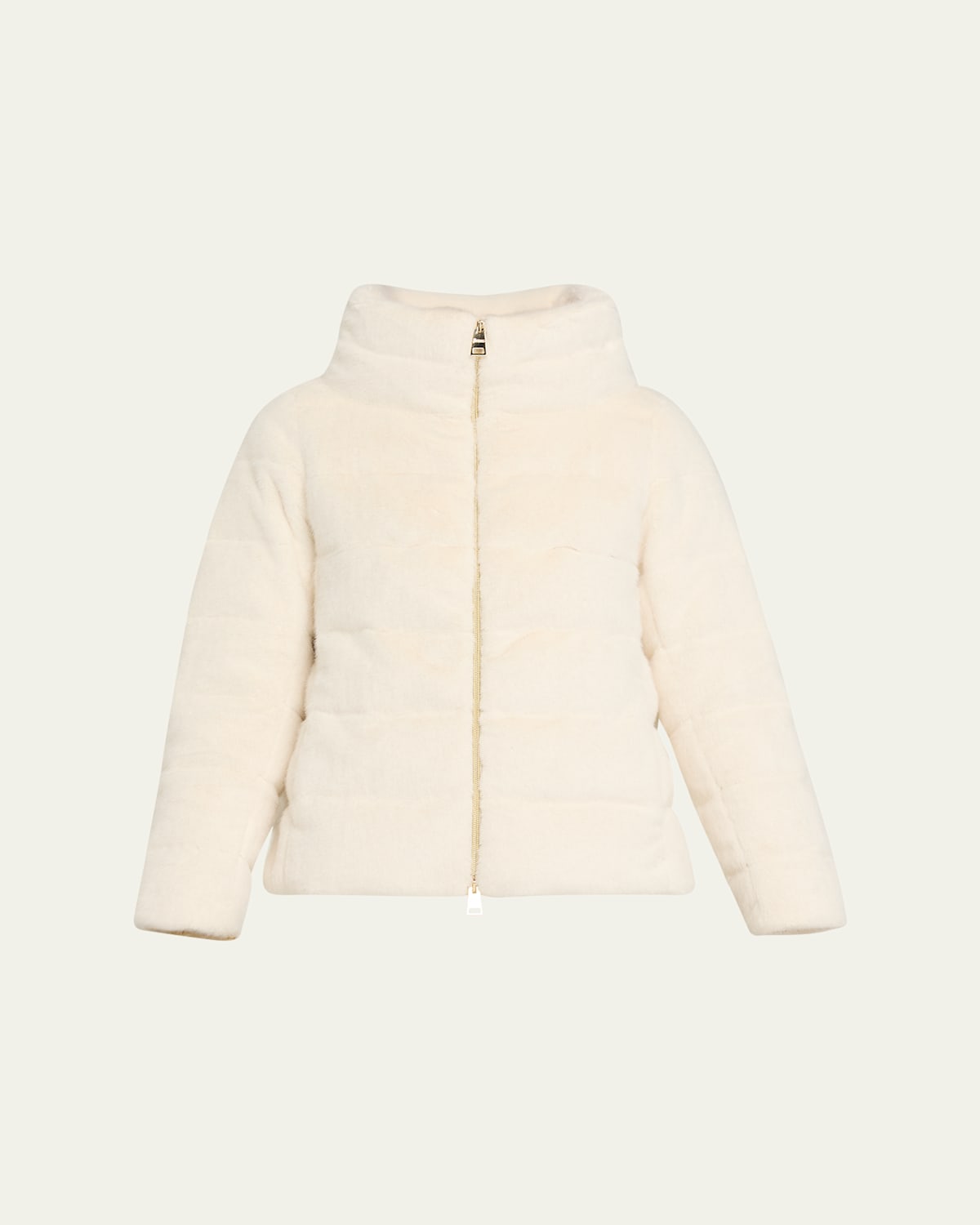 Herno Alternative Fur Jacket In Neutral