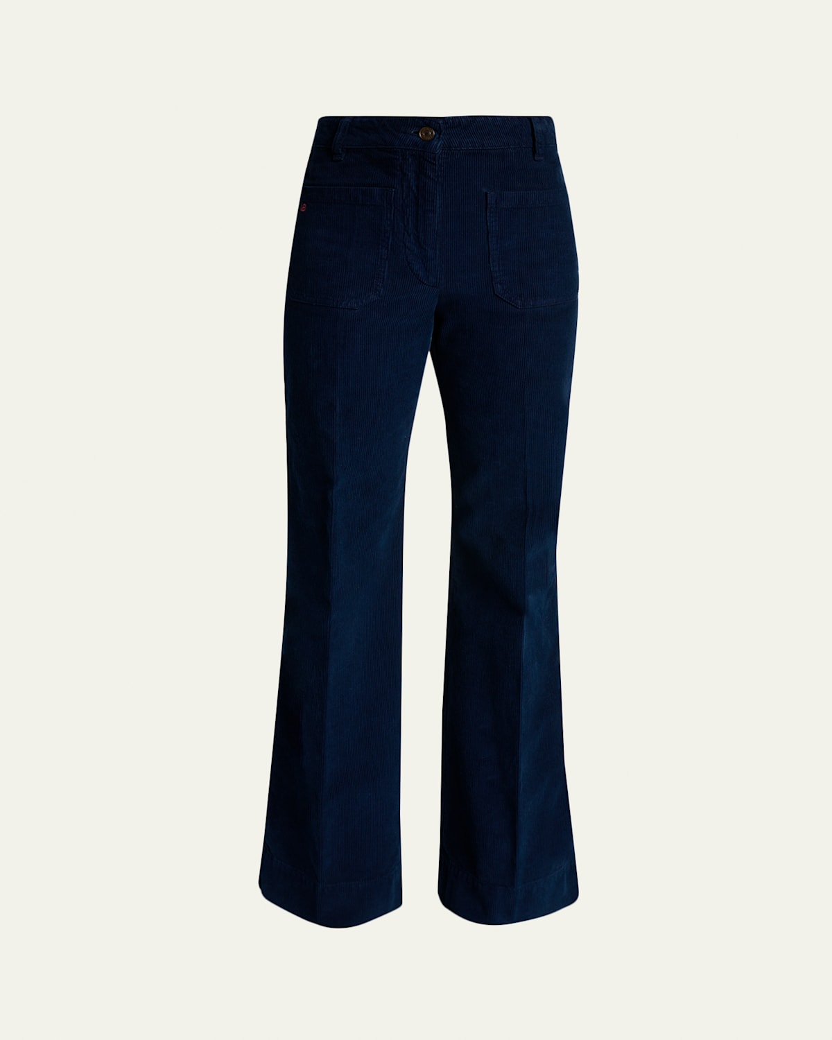 Victoria Beckham Alina Corduroy Flare Jeans In Blue