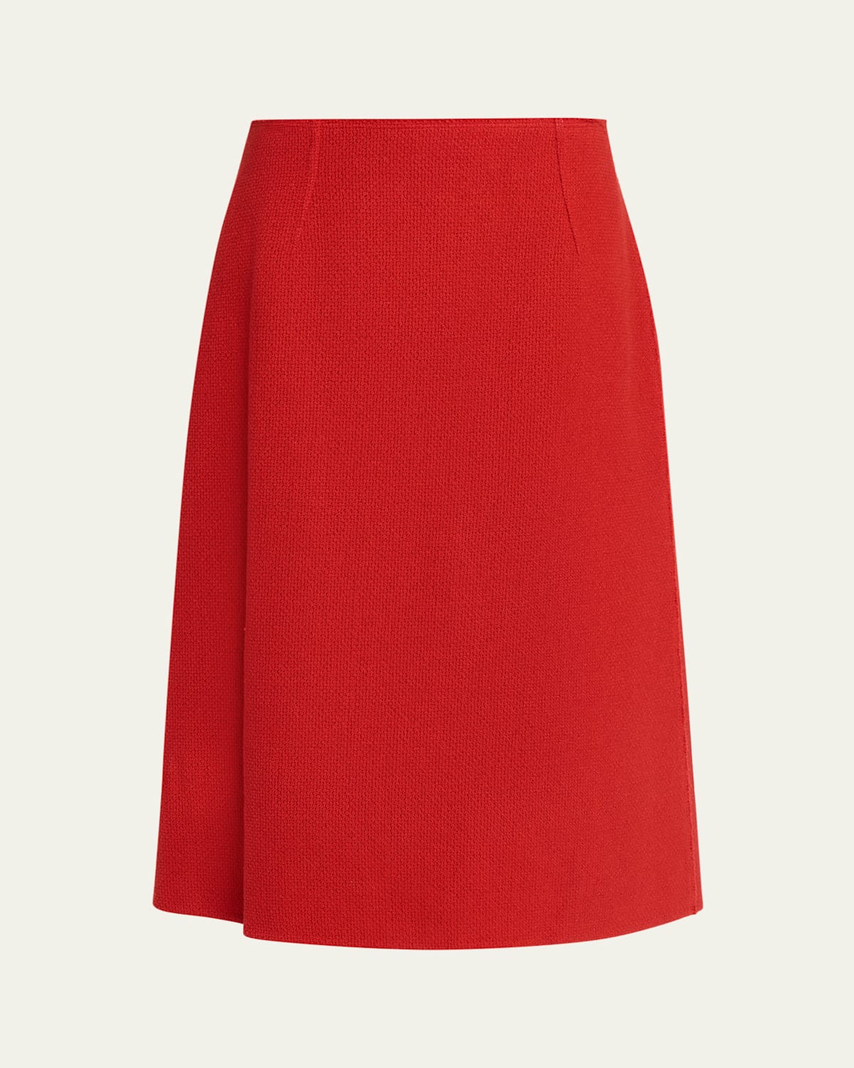Lafayette 148 A-line Crepe Weave Midi Skirt In Black