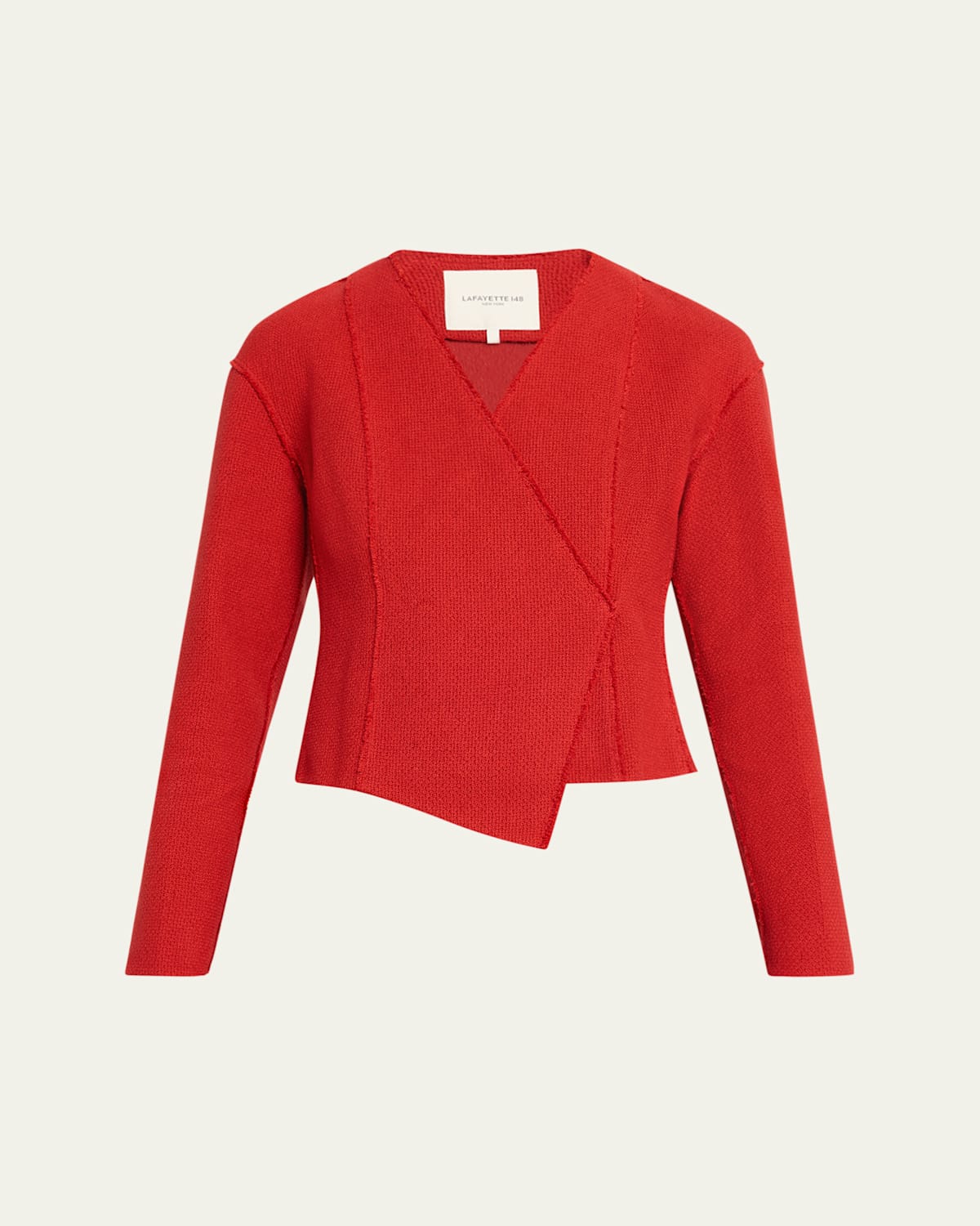Lafayette 148 X The Morning Show Wrap-front Cotton Dobby Blazer