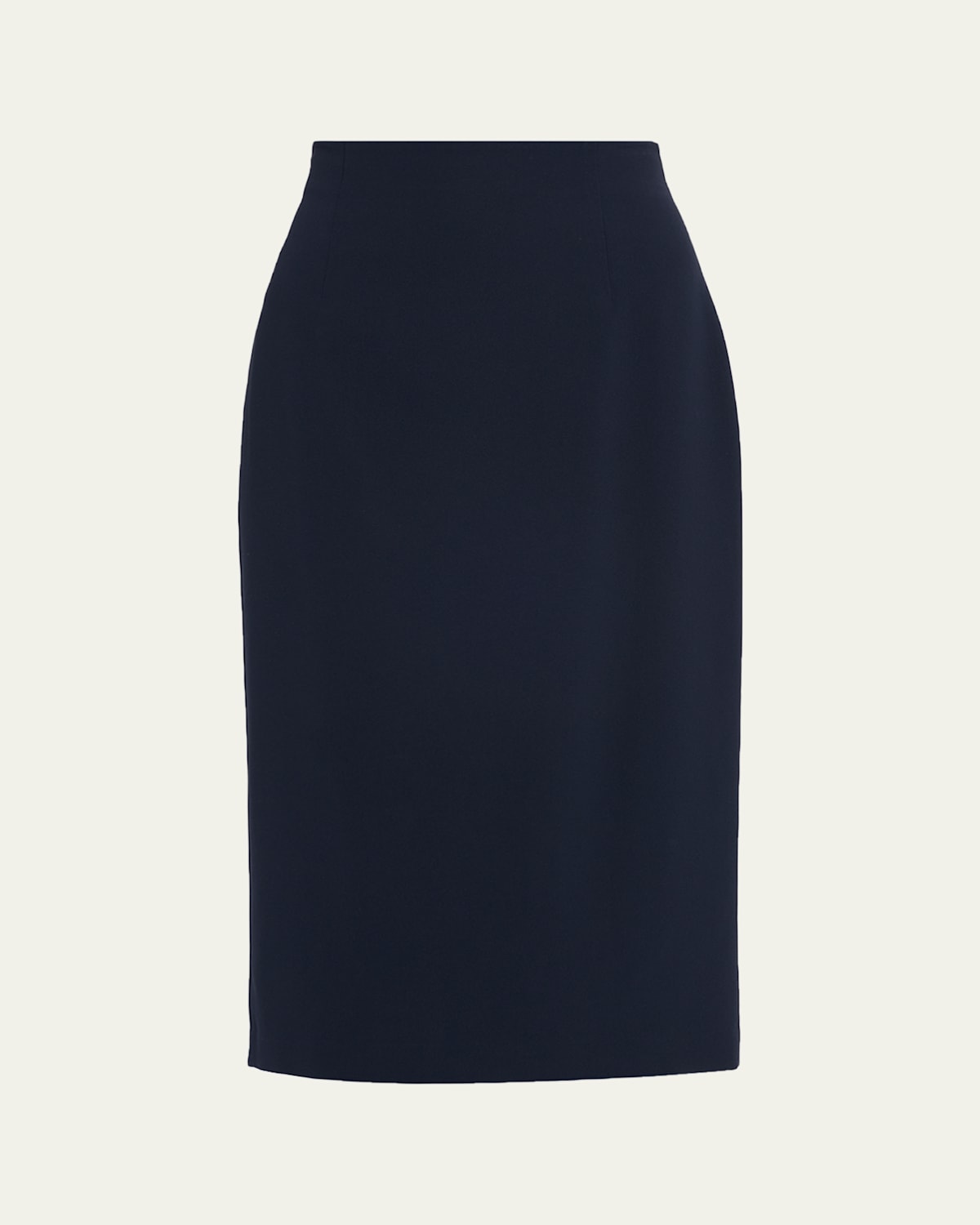 Lafayette 148 Finesse Crepe Midi Pencil Skirt In Black