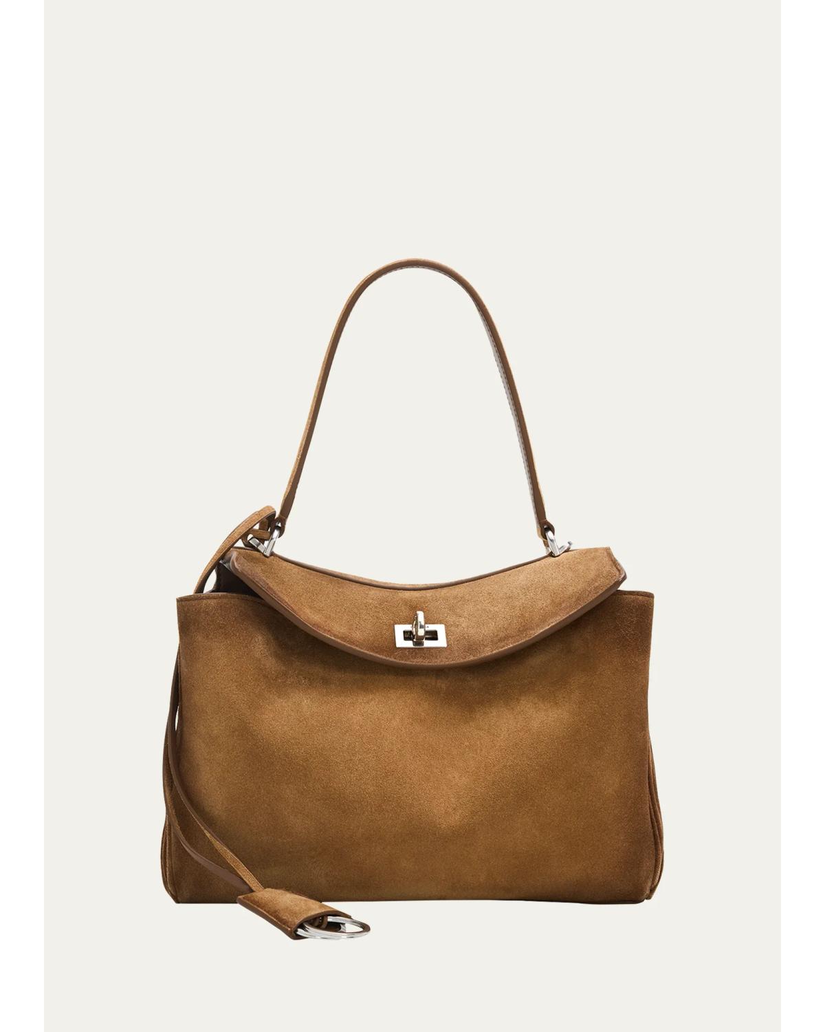 Rodeo Small Suede Top-Handle Bag