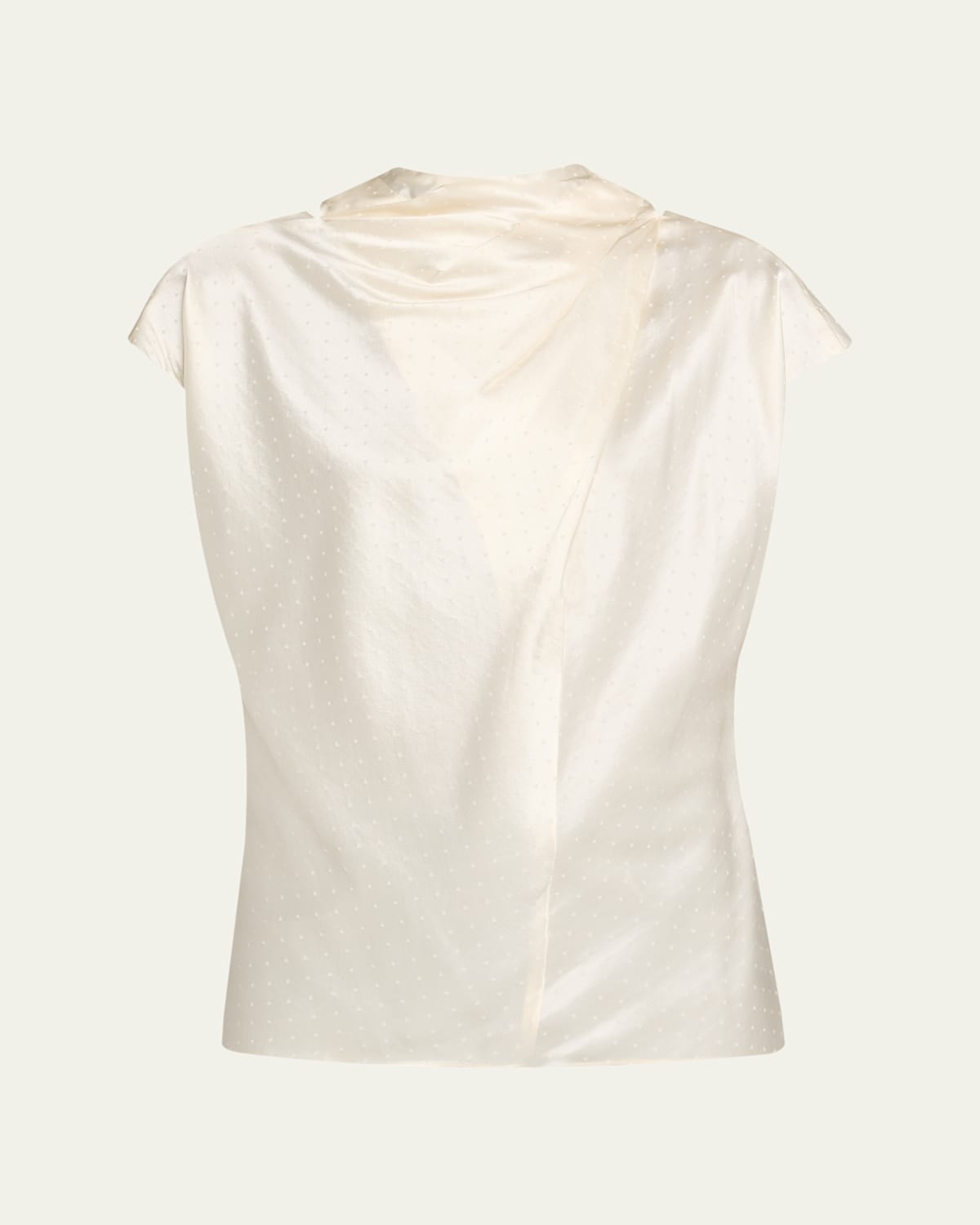 Veronica Beard Leilany Draped Silk Top In White