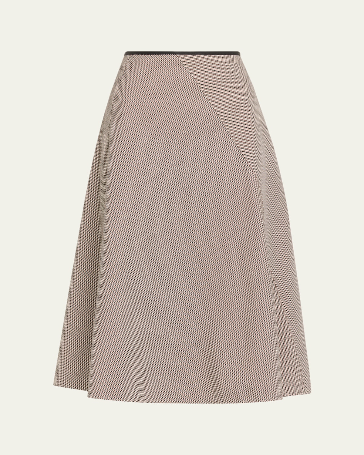 Asymmetric Plaid Circle Skirt