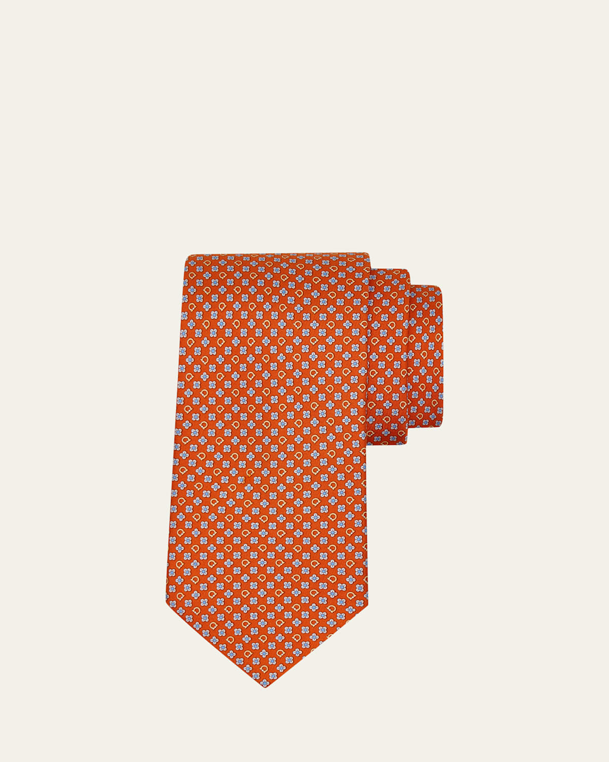 Ferragamo Men's Floral-Gancini Silk Tie