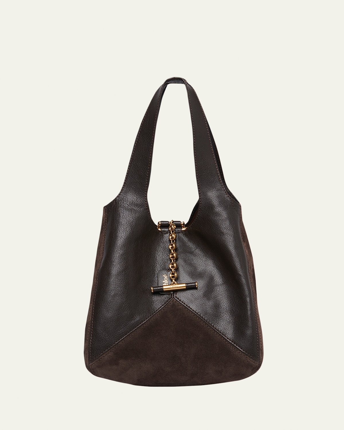 Chloé Small Balloon Patchwork Hobo Bag In Brown