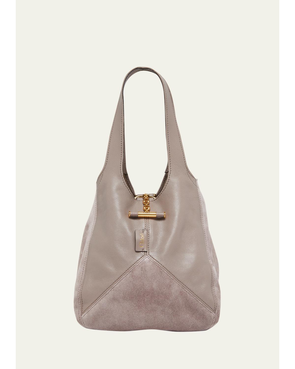 Balloon Patchwork Leather & Suede Tote Bag