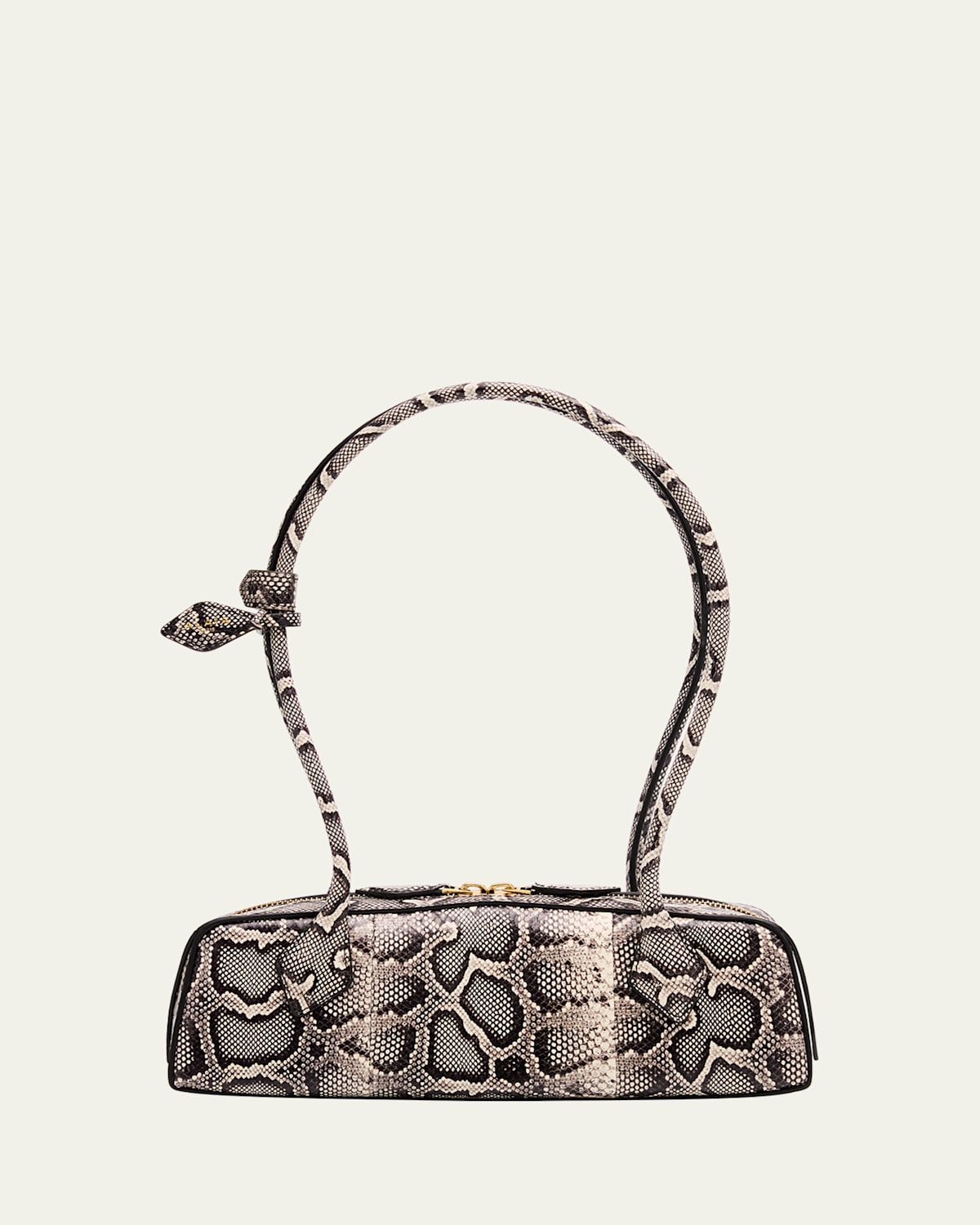 Alaïa Le Teckel Small Shoulder Bag In Snakeskin Leather In Multi