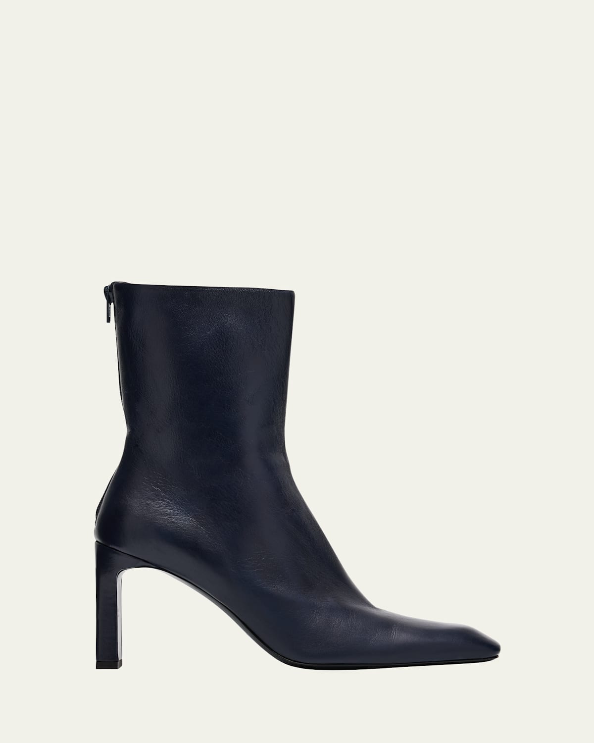 Totême Leather Ankle Booties In Blue