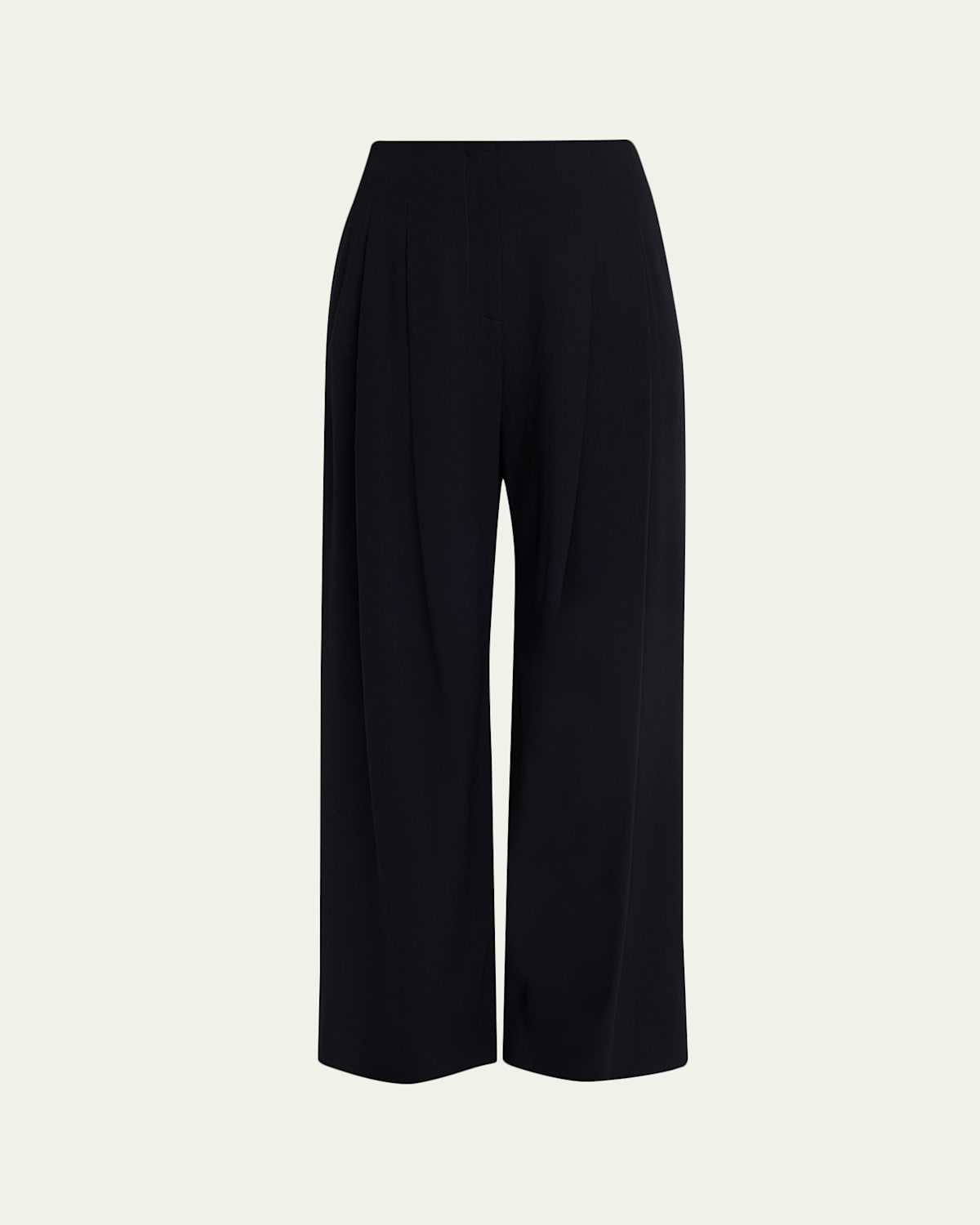 Twp Carries Pleated Wide-leg Trousers In Black