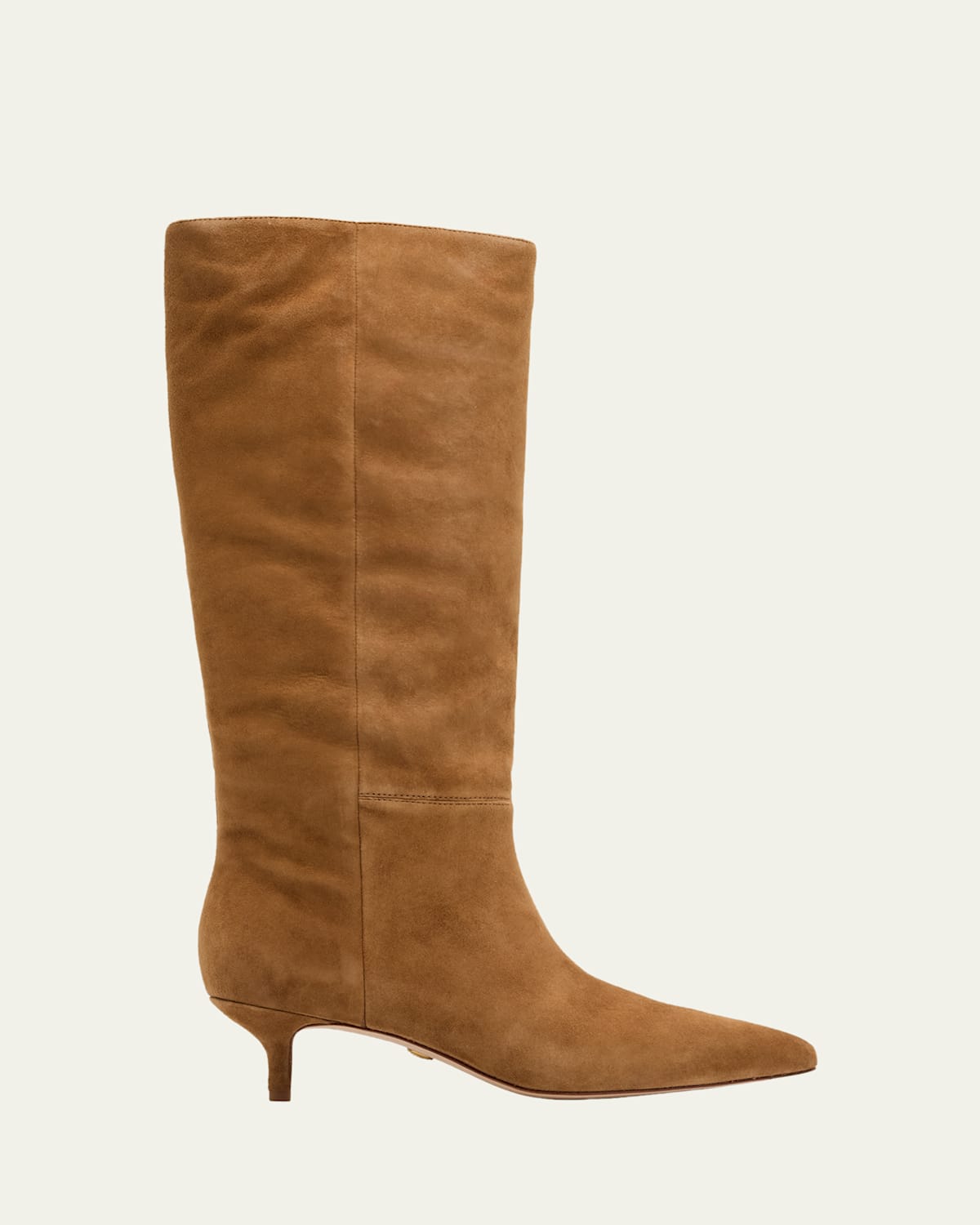 Veronica Beard Lisa Suede Kitten-heel Knee Boots In Brown