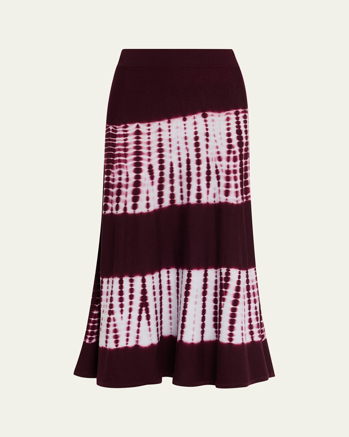 Cara Cara Lilith Tie-dye Midi Skirt In Burgundy