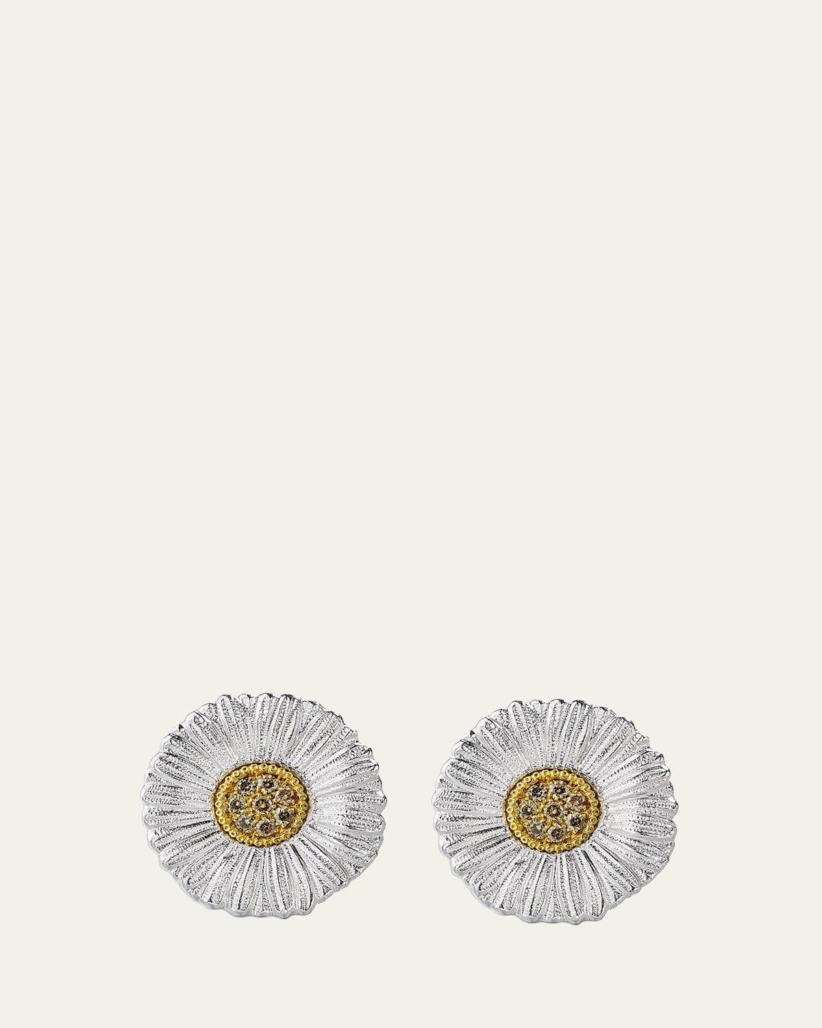 Buccellati Blossoms Daisy Button Earrings with Diamonds