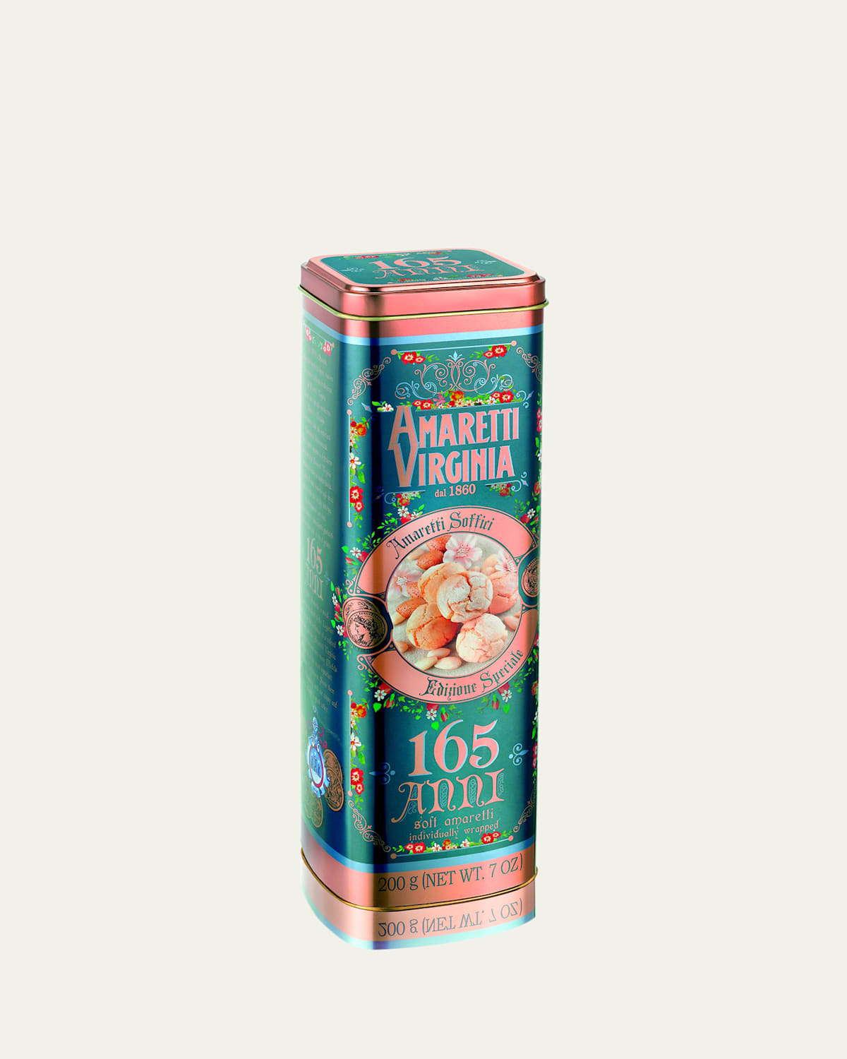Amaretti Virginia Soft Amaretti Cookies in Gift Tube, 7 oz. - 165th Anniversary Edition