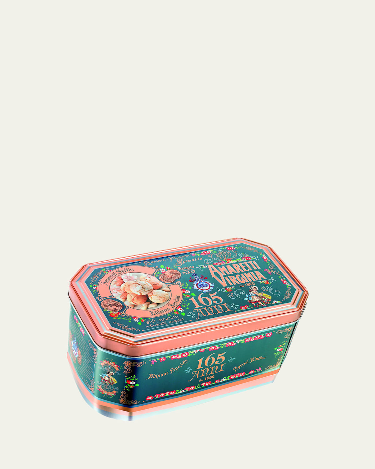 Amaretti Virginia Soft Amaretti Cookies in Gift Tin, 12 oz. - 165th Anniversary Edition