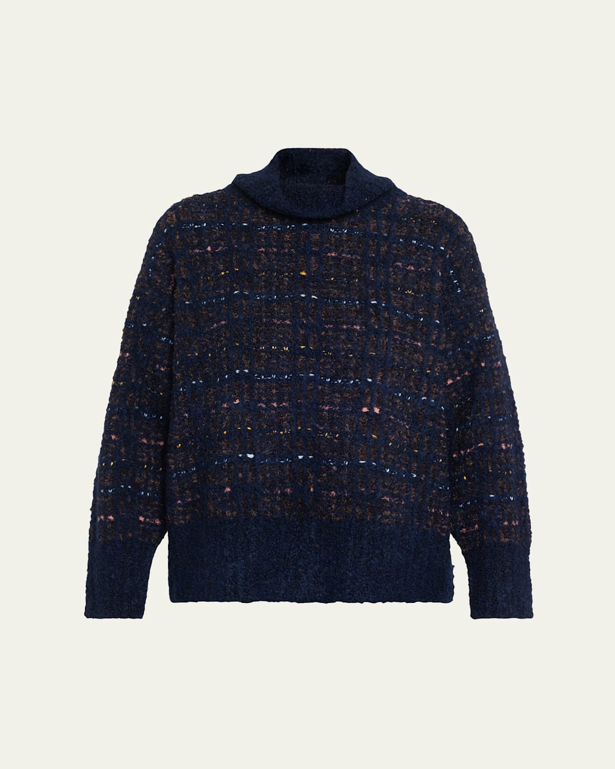 Lafayette 148 Alpaca-blend Boucle Turtleneck Sweater In Multi