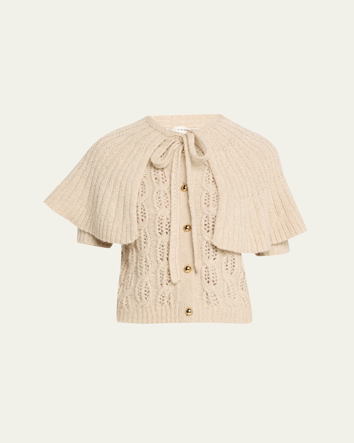 Frame The Cape Cardigan In Brown