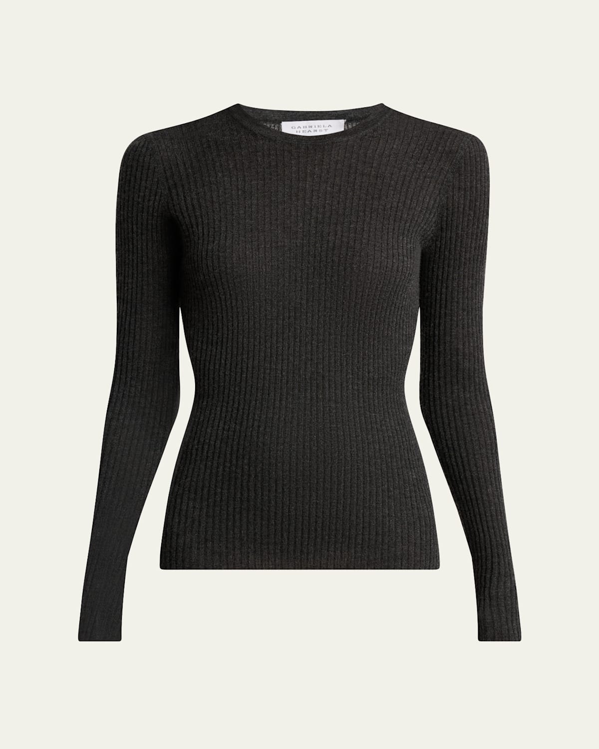 Gabriela Hearst Browning Cashmere-silk Crewneck Sweater In Gray